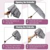 imageMr Pen Windproof Travel Umbrella Automatic Umbrellas for Rain CompactZebra Stripes