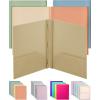 imageMr Pen Plastic Folders with Clear Front Pocket 5 pcs Pastel Colors File Folders with Fasteners for DocumentsVintage Colors