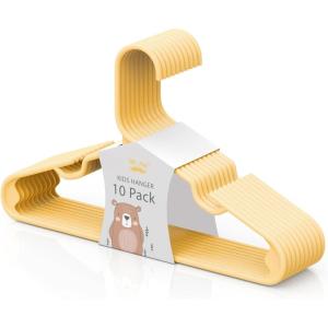 imageMr Pen Kids Plastic Hangers  10 Pack Yellow Perfect for Childrens ClothesYellow