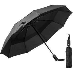 imageMr Pen Windproof Travel Umbrella Automatic Umbrellas for Rain CompactBlack