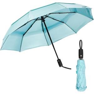 imageMr Pen Windproof Travel Umbrella Automatic Umbrellas for Rain CompactLight Blue