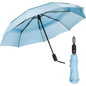 imageMr Pen Windproof Travel Umbrella Automatic Umbrellas for Rain CompactLight Cyan