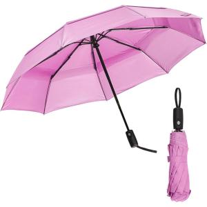 imageMr Pen Windproof Travel Umbrella Automatic Umbrellas for Rain CompactPastel Magenta