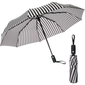 imageMr Pen Windproof Travel Umbrella Automatic Umbrellas for Rain CompactZebra Stripes