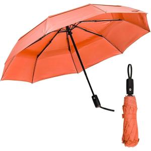 imageMr Pen Windproof Travel Umbrella Orange Red Automatic Umbrellas for Rain Compact Umbrella Umbrellas for Rain Windproof
