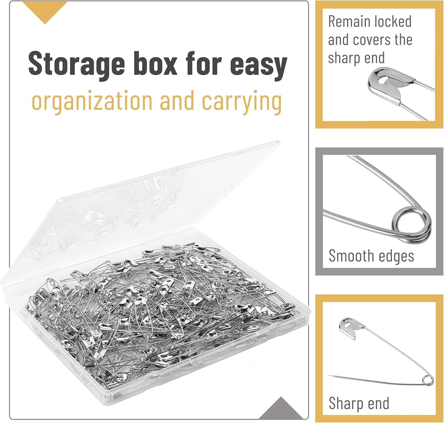 Mr. Pen Assorted Safety Pins – 600 Pack, Small & Large Sizes, Assorted ...