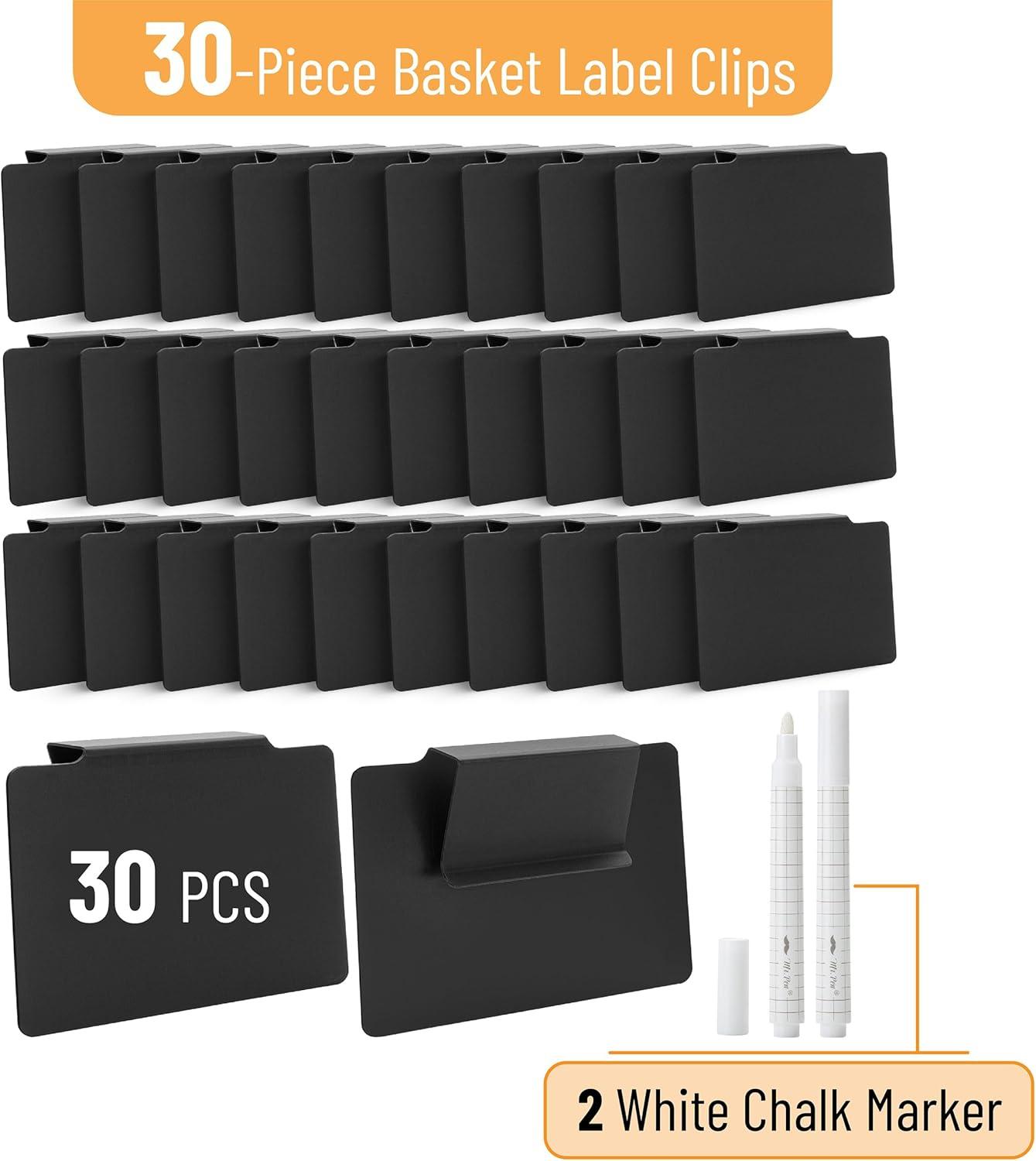 Mr. Pen- Basket Labels Clip On Set, 32 pcs, 30 Removable Bin Labels ...