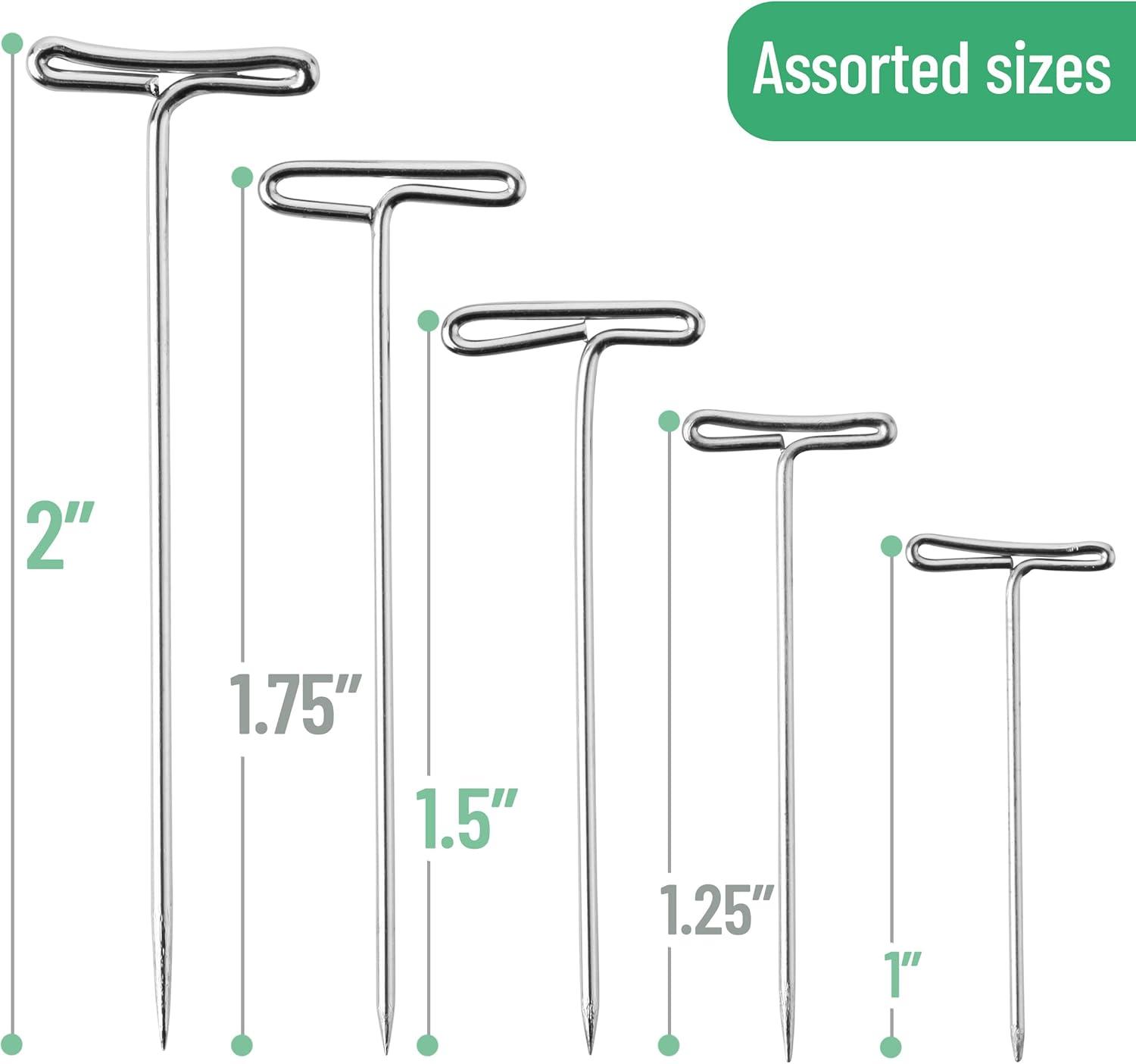 imageMr Pen T Pins 220 Pack Assorted Sizes TPins T Pins for Blocking Knitting Wig Pins T Pins for Wigs Wig Pins for Foam Head T Pins for Sewing Wig T Pins Blocking Pins T Pins for Office Wall220 Pack