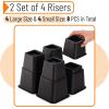 imageMr Pen Adjustable Bed Risers Furniture Risers Set of 4 Risers Elevation in Heights 3 5 or 8 Inch Table Riser Risers for Bed Frame Bed Height Risers Bed Raiser Bed Frame Riser Desk Risers