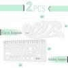 imageMr Pen Geometric Drawing Template 2 pcs French Curve Plastic Template Shape Stencils Geometric Stencils
