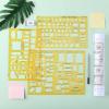imageMr Pen House Plan Interior Design and Furniture Templates Drafting Tools and Ruler Shapes for Architecture  Set of 3Orange