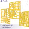 imageMr Pen House Plan Interior Design and Furniture Templates Drafting Tools and Ruler Shapes for Architecture  Set of 3Orange