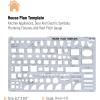 imageMr Pen House Plan Interior Design and Furniture Templates Drafting Tools and Ruler Shapes for Architecture  Set of 3clear