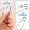 imageMr Pen Safety Pins Upgraded 23quot 12 Pack Silver Safety Pin Safety Pins Bulk Large Safety Pins for Clothes Safety Pins for Clothes Heavy Duty Safety Pins for Thick Fabric