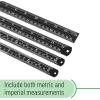 imageMr Pen Steel Rulers 6 8 12 14 inch Metal Rulers Pack of 4Black