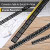 imageMr Pen Steel Rulers 6 8 12 14 inch Metal Rulers Pack of 4Black