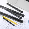 imageMr Pen Steel Rulers 6 8 12 14 inch Metal Rulers Pack of 4Black