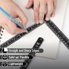 imageMr Pen Steel Rulers 6 8 12 14 inch Metal Rulers Pack of 4Black