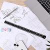 imageMr Pen Steel Rulers 6 8 12 14 inch Metal Rulers Pack of 4Black