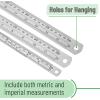 imageMr Pen Steel Rulers 6 8 12 14 inch Metal Rulers Pack of 4Silver