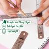 imageMr Pen Steel Rulers 6 8 12 14 inch Metal Rulers Pack of 4Silver