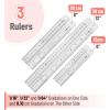 imageMr Pen Steel Rulers 6 8 12 14 inch Metal Rulers Pack of 4Silver