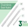 imageMr Pen Steel Rulers 6 8 12 14 inch Metal Rulers Pack of 4Silver