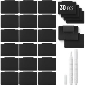 imageMr Pen Basket Labels Clip On Set 32 pcs 30 Removable Bin Labels Clip On with 2 Chalk Markers Storage Bin Labels for Storage Bins Clip On Labels for Storage Bins Basket Tags Bin Clips