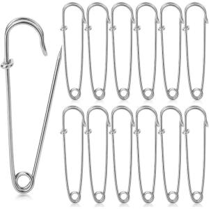 imageMr Pen Safety Pins Upgraded 23quot 12 Pack Silver Safety Pin Safety Pins Bulk Large Safety Pins for Clothes Safety Pins for Clothes Heavy Duty Safety Pins for Thick Fabric