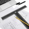imageMr Pen  T Square T Ruler 12 inch Metal Ruler T Square Ruler Drafting Tools Architect Ruler Set Square Drafting Ruler Tsquare Truler Architectural Triangle Tee Ruler L Square Scale Ruler18 inch