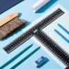 imageMr Pen  T Square T Ruler 12 inch Metal Ruler T Square Ruler Drafting Tools Architect Ruler Set Square Drafting Ruler Tsquare Truler Architectural Triangle Tee Ruler L Square Scale Ruler18 inch