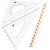 imageMr Pen Architectural Triangular Ruler Set with 12 Inch Triangular Scale 11 Inch 3060 and 8 Inch 4590 Triangles