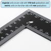 imageMr Pen Carpenter Square Framing Square 8 inch x 12 inch Carpenters Square Right Angle Ruler Framing Tools L Shape Ruler Metal Square Steel SquareBlack