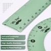 imageMr Pen Geometry Set 4 Pack Light Green Metal Geometry Kit Triangle Ruler Metal Ruler Drafting Triangles Metal Protractor Metal Set Square Drafting Ruler Drafting SetLight Green