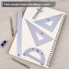 imageMr Pen Geometry Set 4 Pack Light Green Metal Geometry Kit Triangle Ruler Metal Ruler Drafting Triangles Metal Protractor Metal Set Square Drafting Ruler Drafting SetPeriwinkle Gray