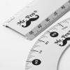 imageMr Pen Geometry Set 4 Pack Light Green Metal Geometry Kit Triangle Ruler Metal Ruler Drafting Triangles Metal Protractor Metal Set Square Drafting Ruler Drafting SetSilver