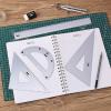 imageMr Pen Geometry Set 4 Pack Light Green Metal Geometry Kit Triangle Ruler Metal Ruler Drafting Triangles Metal Protractor Metal Set Square Drafting Ruler Drafting SetPeriwinkle Gray