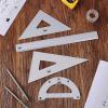 imageMr Pen Geometry Set 4 Pack Light Green Metal Geometry Kit Triangle Ruler Metal Ruler Drafting Triangles Metal Protractor Metal Set Square Drafting Ruler Drafting SetPeriwinkle Gray