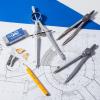 imageMr Pen Geometry Set with 6 Inch Swing Arm Protractor Divider Set Squares Ruler Compasses and Protractor 15 Piece Set