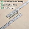 imageMr Pen Machinist Ruler 3 Pack Metric Precision Stainless Steel 6 inch12 inch  2 Pack