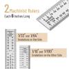 imageMr Pen Machinist Ruler 3 Pack Metric Precision Stainless Steel 6 inch6 inch  2 Pack 1101100 Graduation