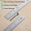 imageMr Pen Machinist Ruler 3 Pack Metric Precision Stainless Steel 6 inch6 inch  2 Pack 18164 Graduation