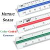 imageMr Pen Metric Engineer Scale Ruler Ruler 12quot Aluminum Scale Ruler Triangular Scale Scale Ruler for Blueprint Triangle Ruler Metric Engineering Drafting Ruler Engineering Scale