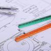 imageMr Pen Small Architectural Scale Ruler Aluminium 6 Inch 2 Pack Green and Orange Pocket Size Ruler Triangle Ruler Metal Ruler Set Architect Scale Ruler for BlueprintsB Green  Orange