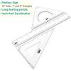 imageMr Pen Triangle Ruler Square and Ruler Set 3 Pack Set Square Square Ruler Protractor for Geometry School Geometry Set Math Protractor Geometry Rulers Math Ruler12 Ruler  3060  4590
