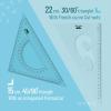 imageMr Pen Triangle Ruler Square and Ruler Set 3 Pack Set Square Square Ruler Protractor for Geometry School Geometry Set Math Protractor Geometry Rulers Math Ruler2215cm  3060  4590