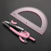 imageMr Pen Compass and Protractor Set Dwarf Pony Brown Compass Geometry Tool Protractor and Compass Set Compass Drawing Tool Drawing Compass Geometry Compass Math Compass for GeometryRogue Pink