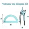 imageMr Pen Compass and Protractor Set Dwarf Pony Brown Compass Geometry Tool Protractor and Compass Set Compass Drawing Tool Drawing Compass Geometry Compass Math Compass for GeometrySky Blue
