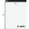 imageMr Pen Graph Paper 2x2 2 Squares per inch 85quotx11quot 55 Sheets Grid Paper Graphing Paper Graph Paper Pad Math Graph Paper Grid Paper Pad 12 Inch Graph Paper Square Paper Math PaperWhite 3Hole Punched