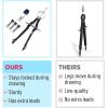 imageMr Pen Professional Compass with Lock and Free Life TIME Lead Replacement Compass for Geometry Spring Bow Compass Precision Compass Math Drafting Compass Compass Drawing Metal CompassBlack